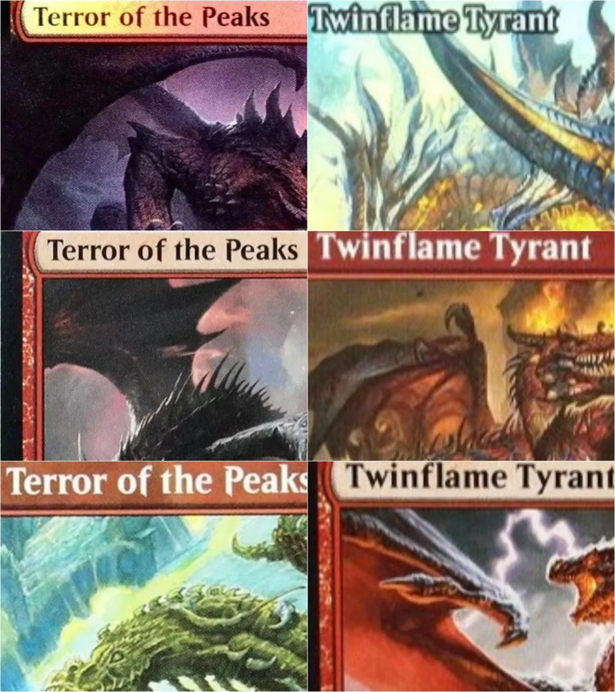Tarjetas Proxy TCG de Terror of the Peaks/Twinflame Tyrant, Tarjetas Mágicas de Alta Calidad, Tarjetas Proxy para Juegos de Mesa, Tarjetas Coleccionables