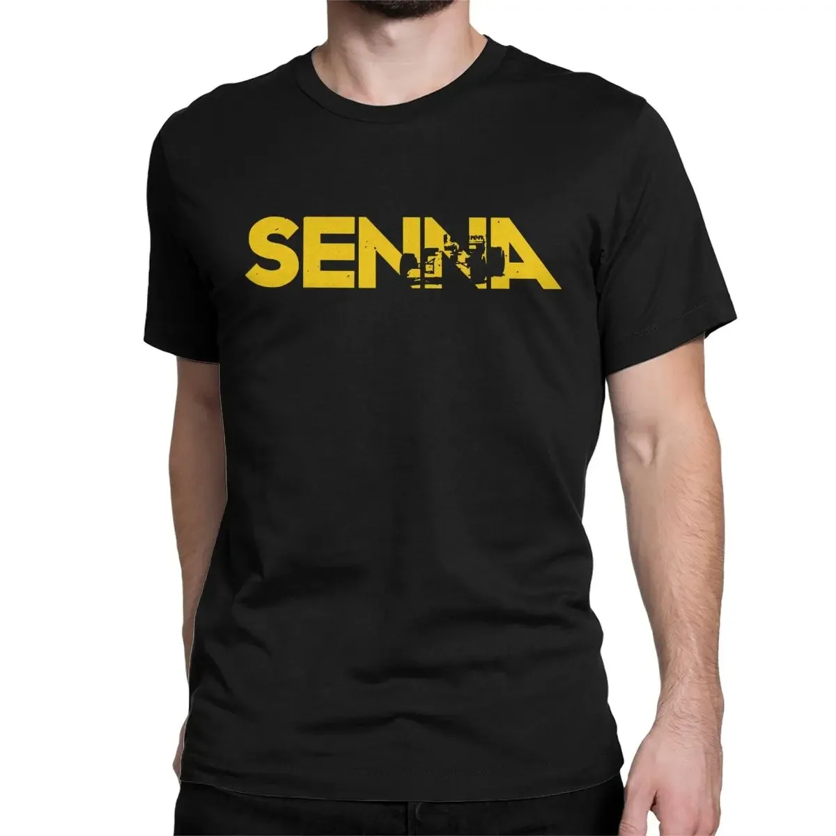 2024 Ayrton Senna Men's T Shirt Racing Car Hipster Tees Short Sleeve Round Neck T-Shirt Cotton S-4XL  Clothes