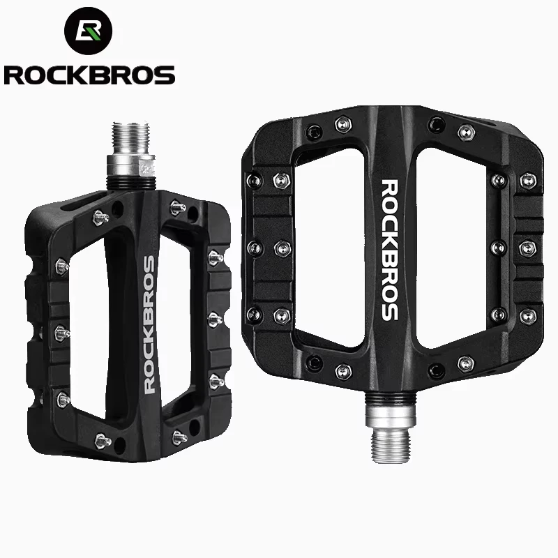 ROCKBROS Fahrradpedale aus Nylon, ultraleichte, gedichtete MTB- und Rennradpedale mit langlebigen Lagern und verbreiterter Trittfläche