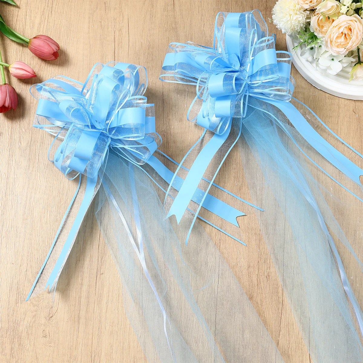 5 Buah Pita Kursi Tulle Dekora - Chair Sash Organza ulasan dan harga