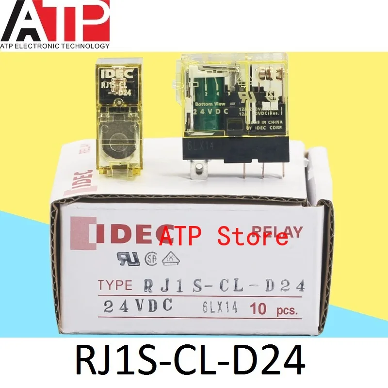 

10 шт. IDEC RJ1S RJ2S РЕЛЕ RJ1S-CL-D24 RJ2S-CL-D24 Силовое реле 24 В постоянного тока 12 А SPDT 8A DPDT Реле общего назначения