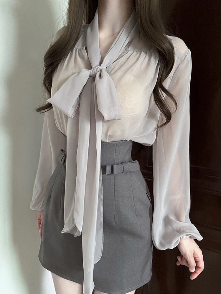 

Фиолетовый женский комплект Sa V-ne Knot Long Sve irt, ранняя осень 2023, новая утягивающая юбка с высокой талией