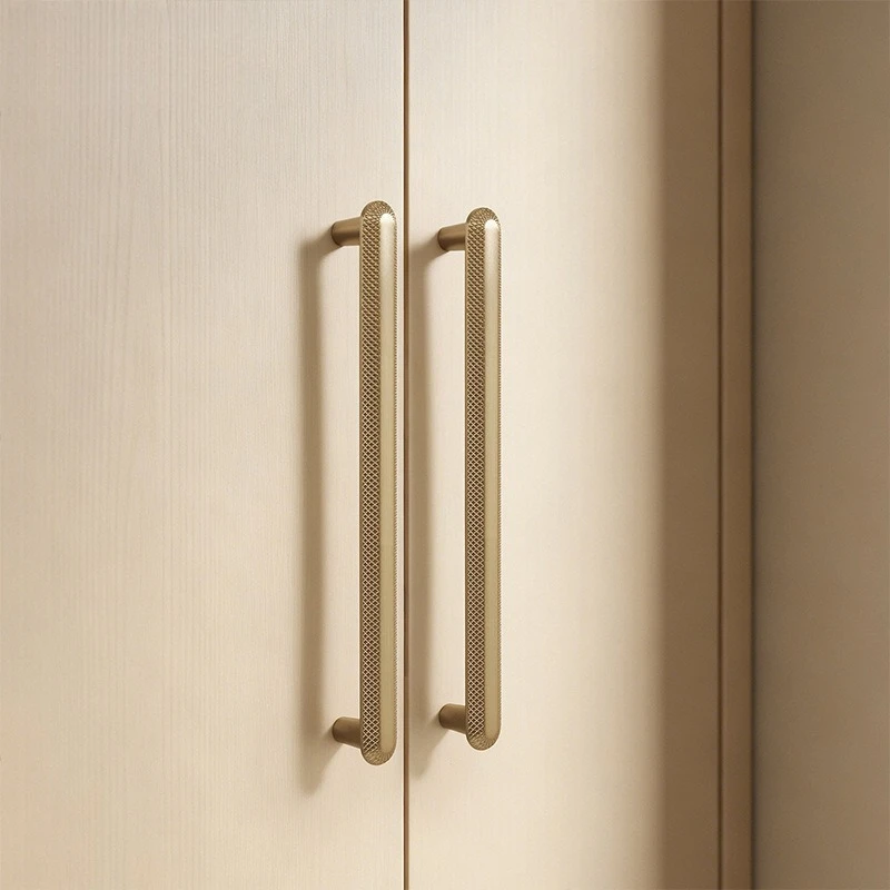 Gold Wardrobe Door Pull Handle Modern Minimalist Cabinet Drawer Knob Zinc Alloy Solid Round Single-Hole Pull Furniture Hardware