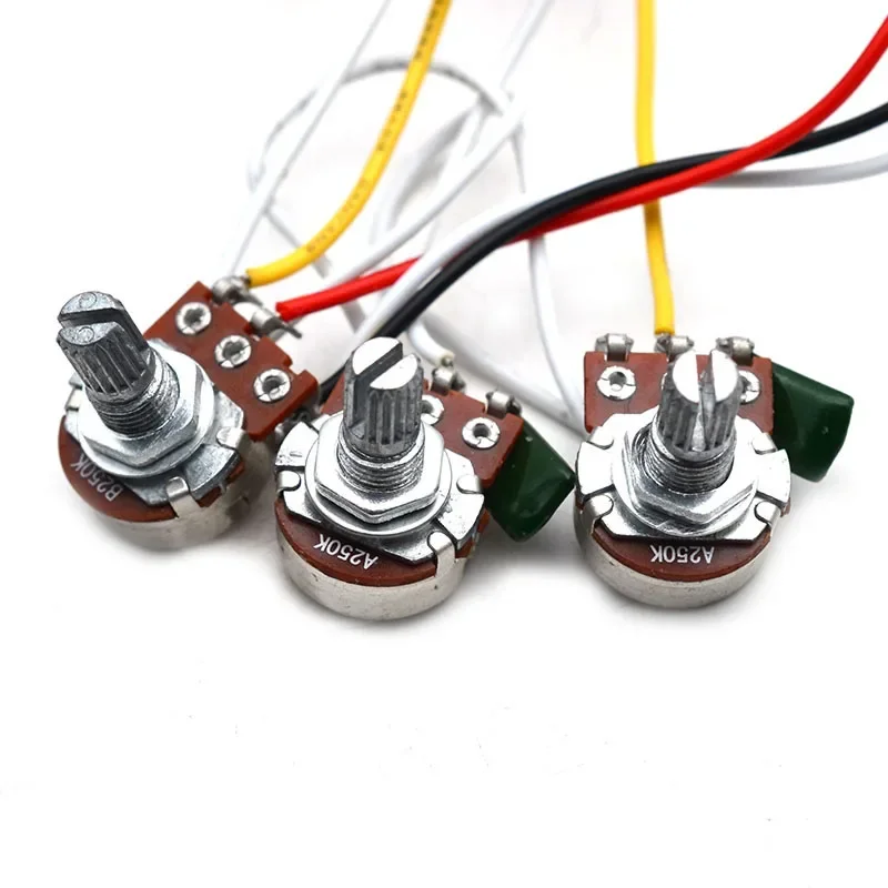 Electric Guitar Pickup Wiring Harness Prewired 5-way Switch 2T1V SSS SSH HSH & 1T1V HH Pickup for ST Electric Guitar