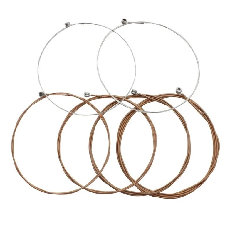 JU64 6Pcs/pack Folk Guitar String, Steel Guitar Strings Set Practice Replacement Part Accessory for Acoustic Folk Guitar