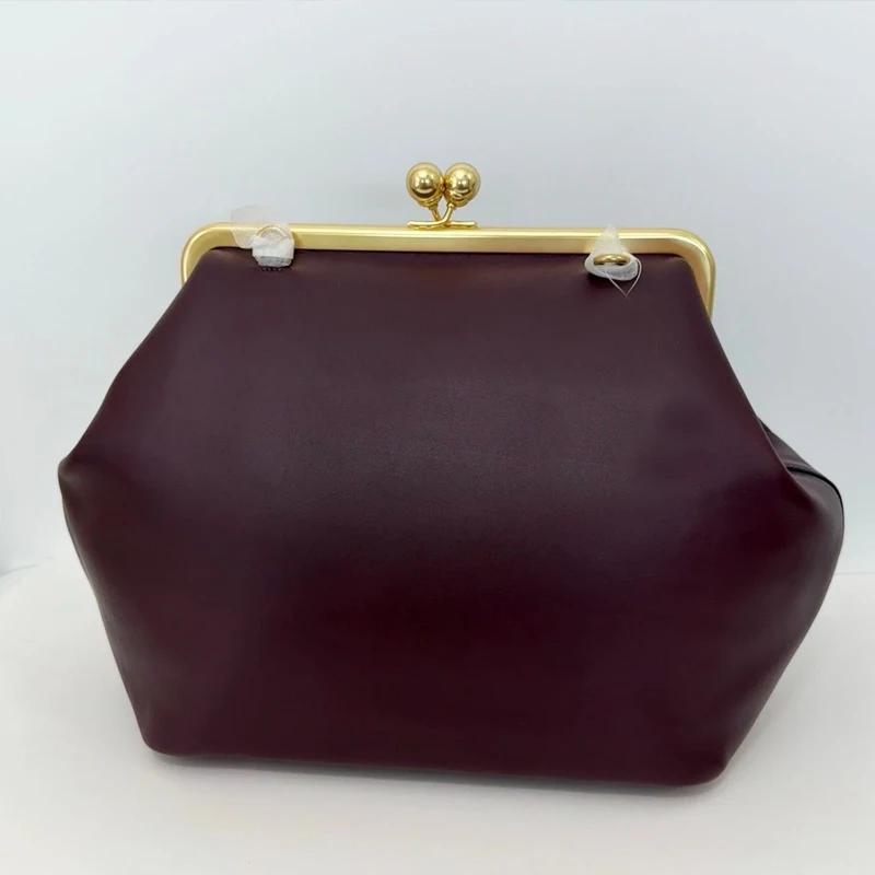 Klassische Kisslock-Rahmen-Clip-Taschen mit großer Kapazität für Damen, luxuriöse Designer-Handtaschen, Geldbörsen, 2026, neu in PU-Schloss, Unterarmschulter