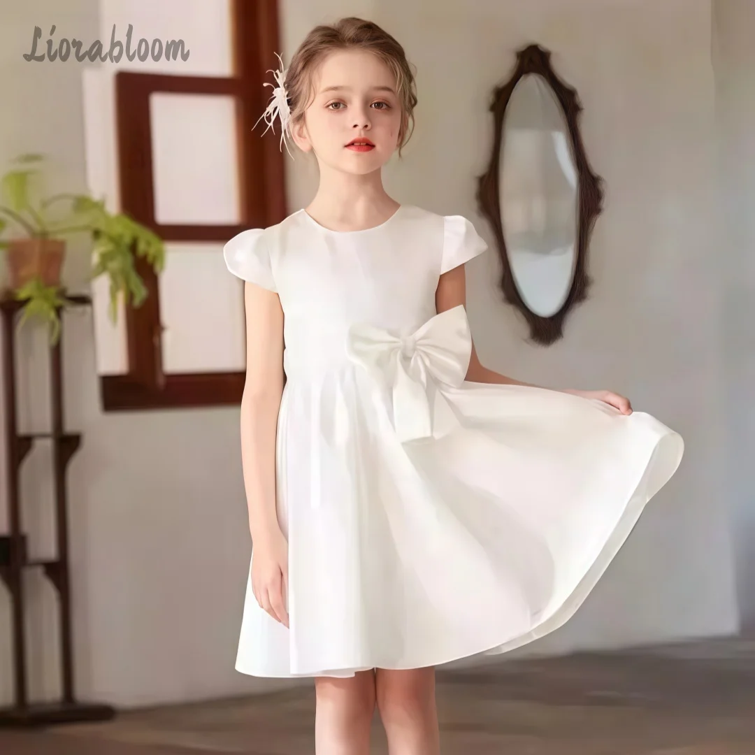 

Girls' Everyday Dresses Formal White Gowns Short Evening Dresses Short Flower Girl Dresses Party Wear Wedding Attire
