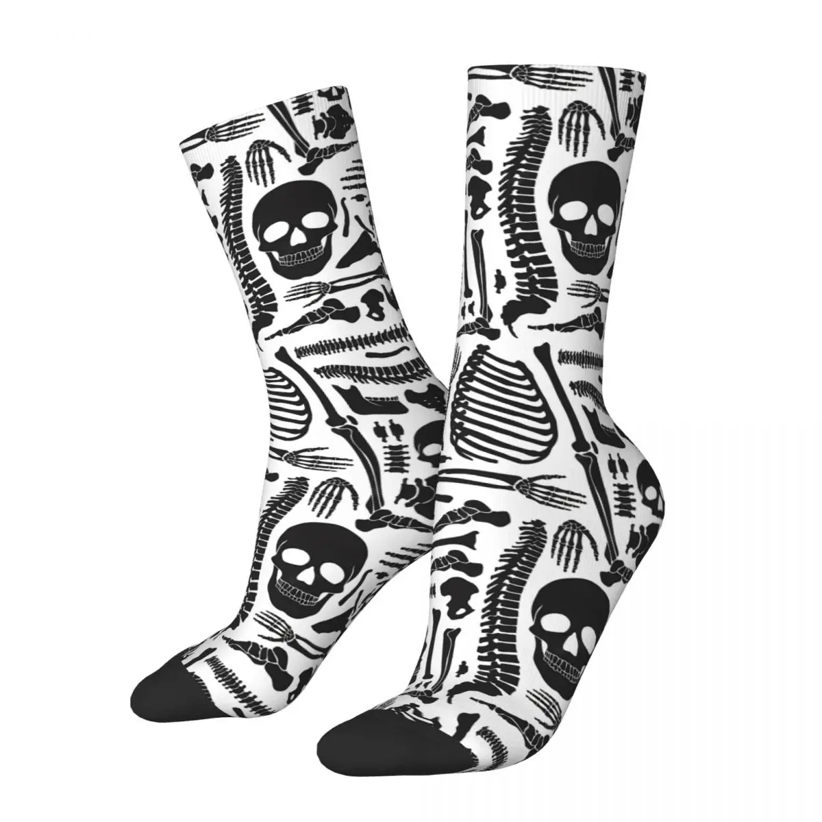 Human Bones Skull Skeleton Socks Male Mens Women Winter Stockings Hip Hop