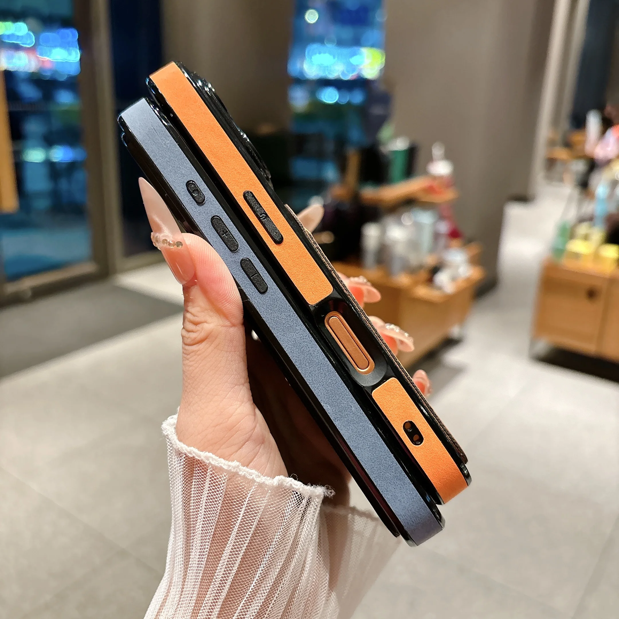 Wallet Card Holder Suede Leather Phone Case For iPhone 17 16 15 14 13 Plus Pro Max Business Insert Card Matte Lens Glass Cover view 3