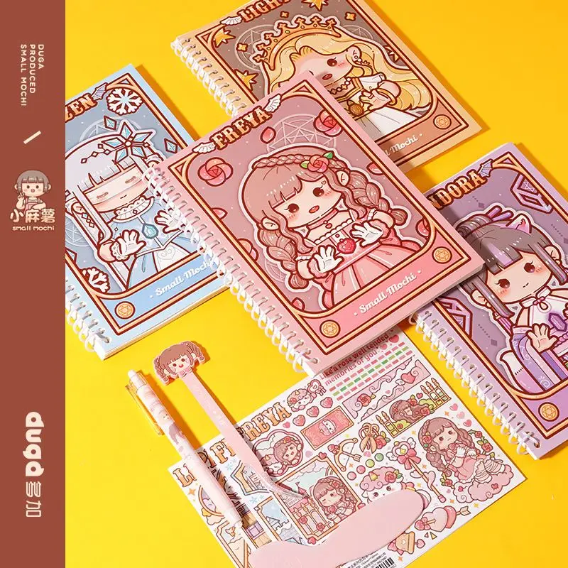 Small Mochi Double Side Cartoon Cover Pocket Book Release A4/A5 Pocket Book Tape Storage Book Children's Handwork