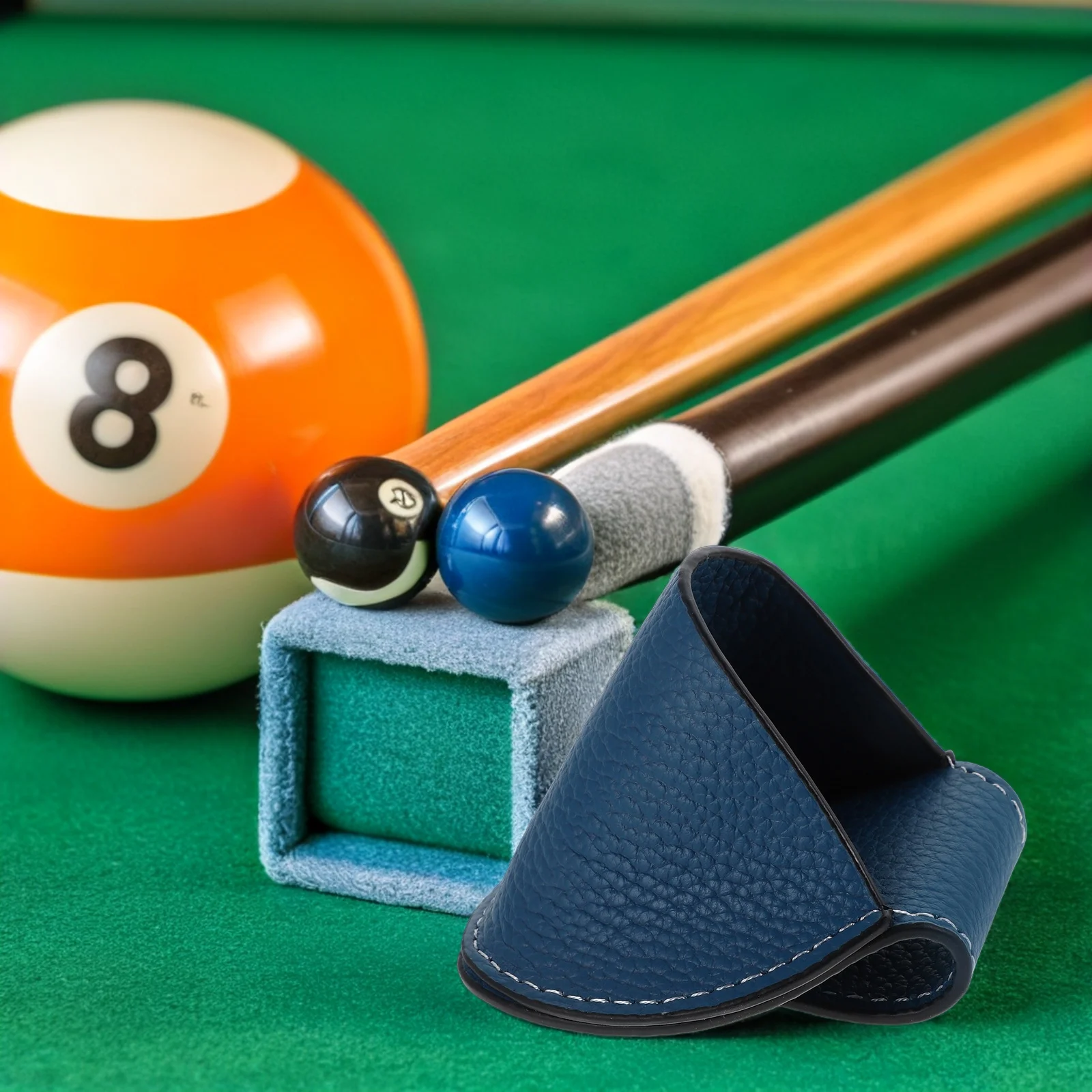 Billiards Pink Bag Cue Chalk Holder Case Chocolate Powder Clip Pu Retractable Snooker - Image 4