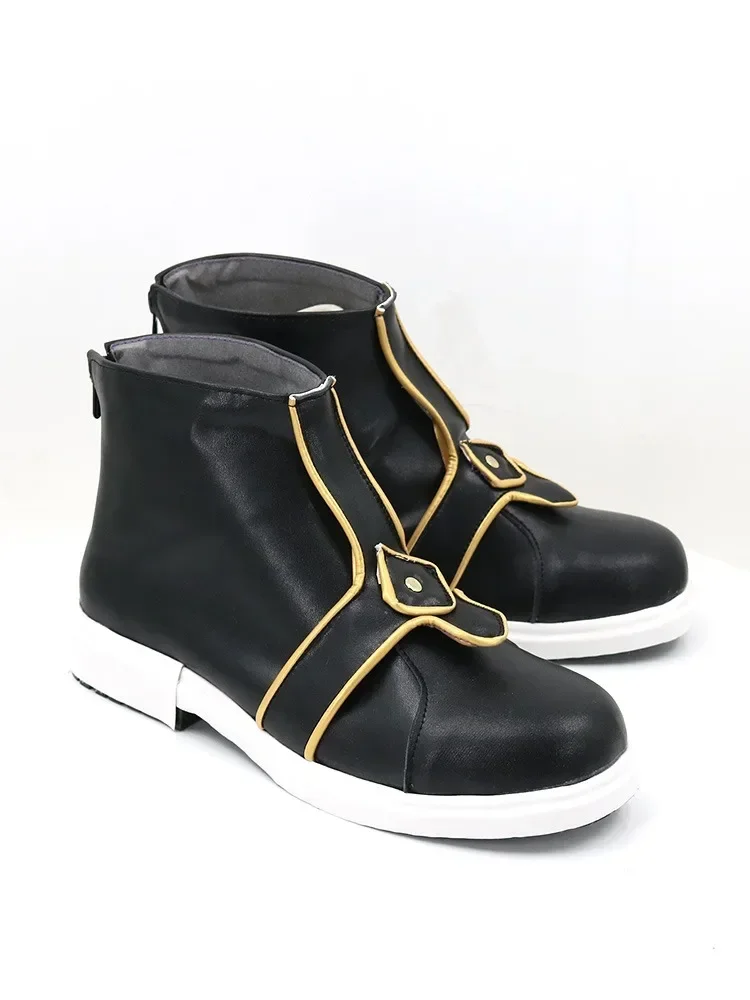 Sunday Cosplay Shoes Game Honkai Star Rail Cosplay Black Boots Big Size Halloween Carnival Props PU Leather Shoes Custom Made