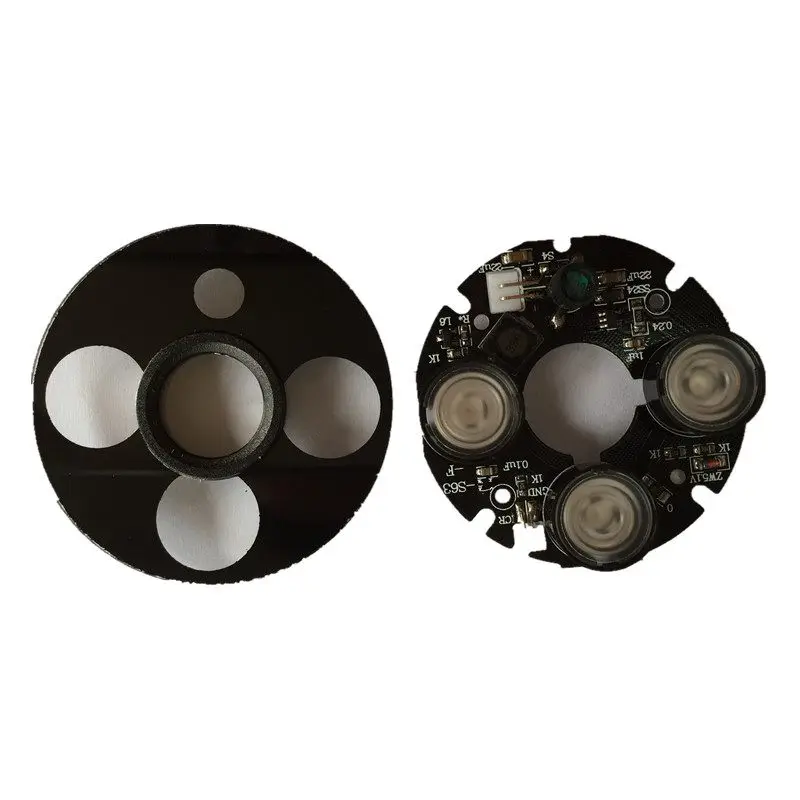 3 array IR led Spot Light Infrared 3x IR LED board for CCTV cameras night vision (53mm diameter)