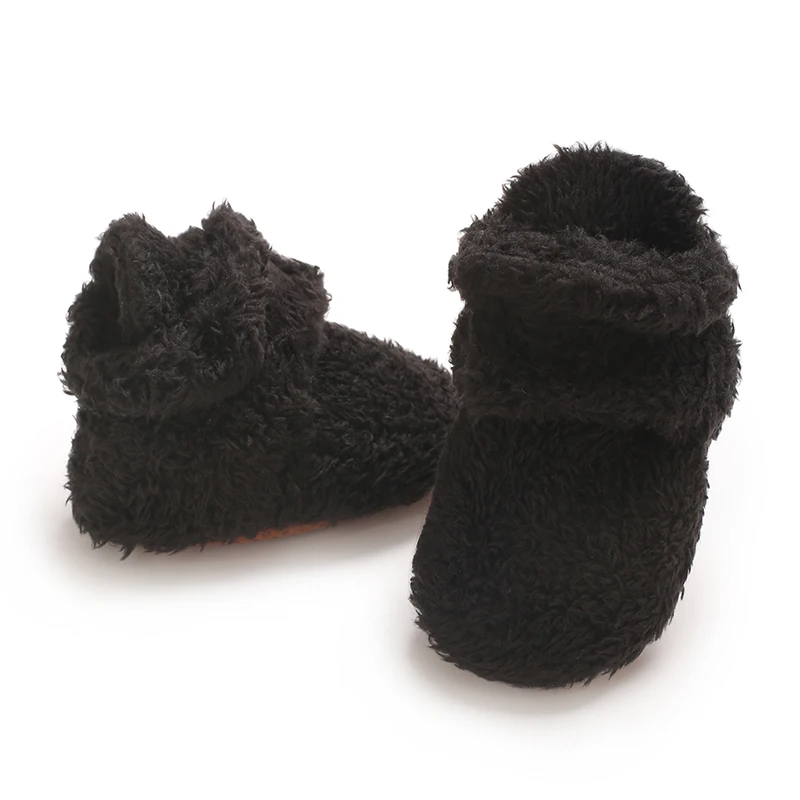 Neugeborenes Baby, Junge, Mädchen, weiche Fleece-Booties, Stay On, Säuglingshausschuhe, Socken, Schuh, rutschfester Greifer, Kleinkind-Erstwanderer, Winter-Knöchel – Detail 35