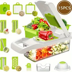 15 in 1 vegetable cutting machine, onion cutting machine, professional food multi-functional vegetable cutting machine and slice