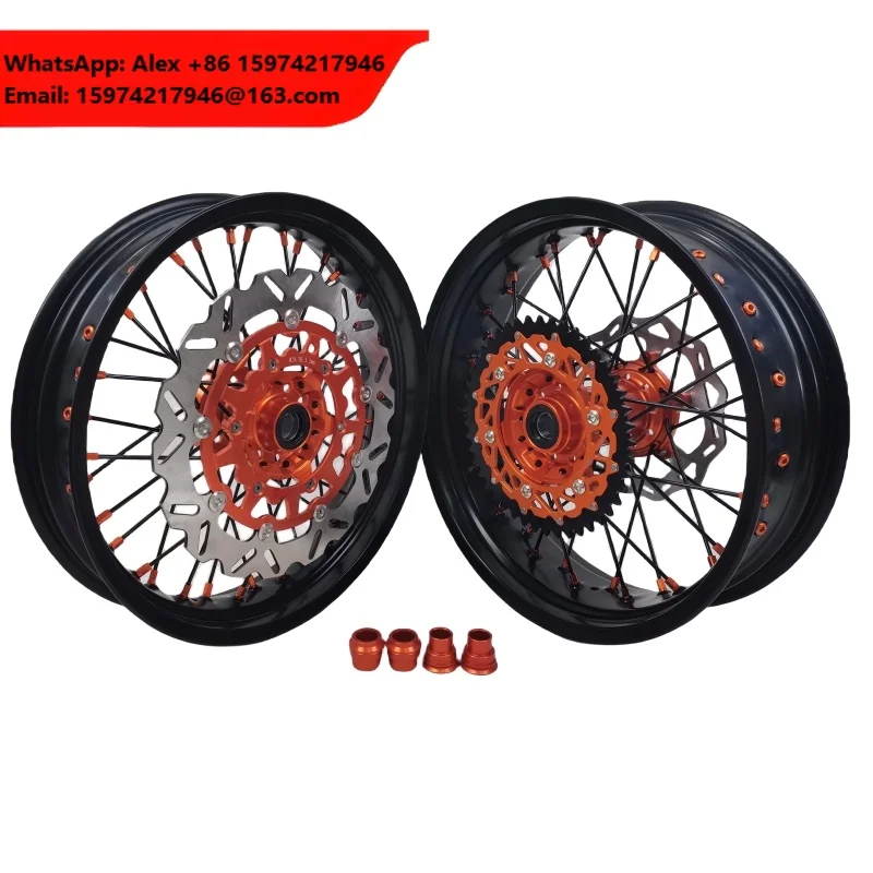 3.5*17 & 5.0*17 Inch FIT KT M EXC SXF XCW Supermotard Wheels With Accessories