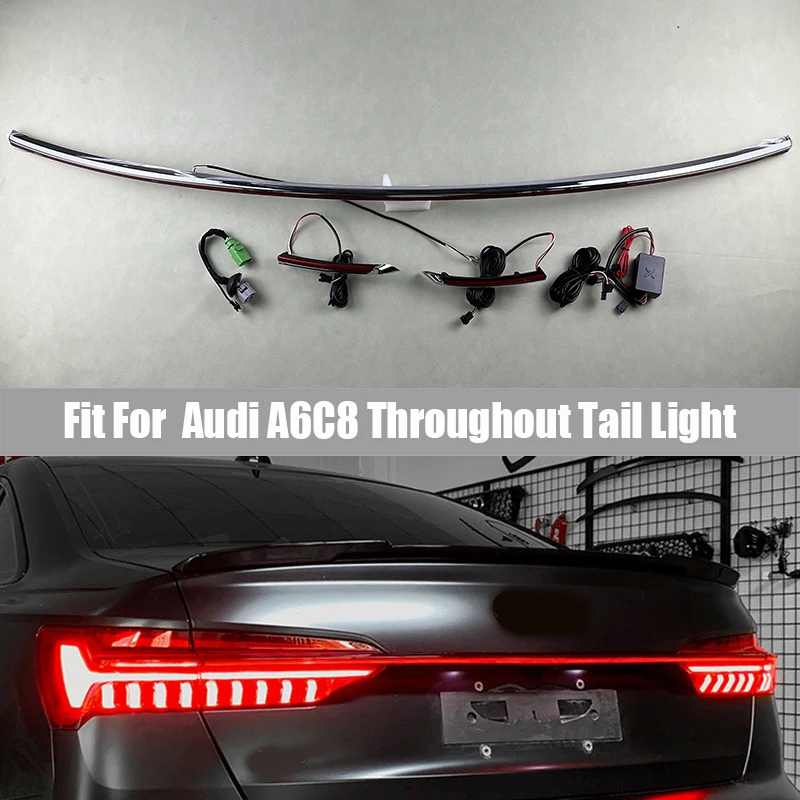 Suitable for Audi A6 C8 Modification Taillight Trunk Streamer Taillight LED Lamps Throughout Truck Tail Light