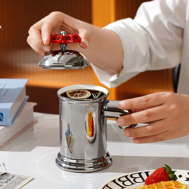 

350ml Coffee Mugs Faucet-Shaped Cold Beverage Cup Novel Office Milk Mug Creative Shape Gift for Home Office