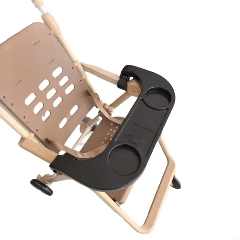 

97BC Baby Strollers Milk Bottle Cup Holder Dinner Table for Snacks & Drink Pram Accessories Tray Attachment