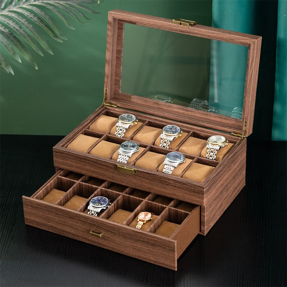 

New Handmade Luxury Wooden 6/10/12 Grids Watch Boxes Watches Display Case Jewelry Holder Storage Organizer for Watch Holding