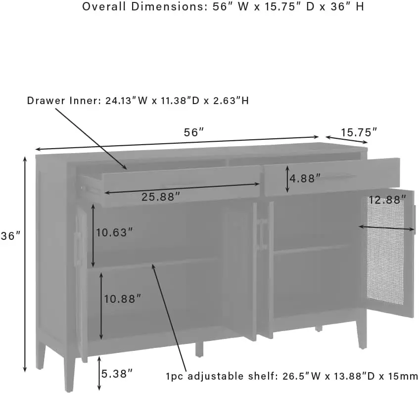 Bufet Milo, coklat tua