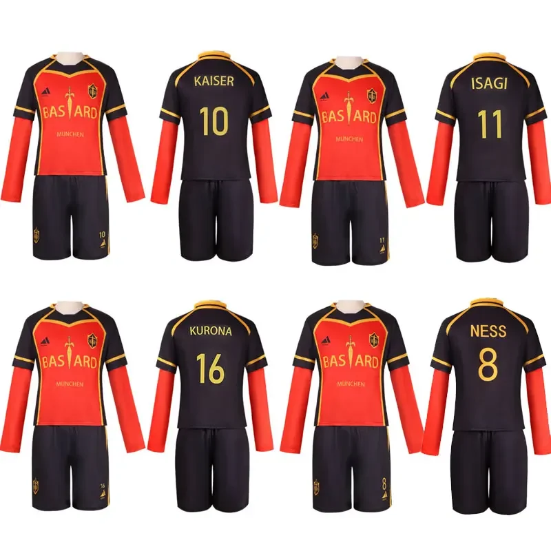 

Anime Blue Locking Cosplay Kaiser Ness Isagi Kurona Hiori Cosplay Costume Football Uniform Wig Halloween Carnival Party Costumes