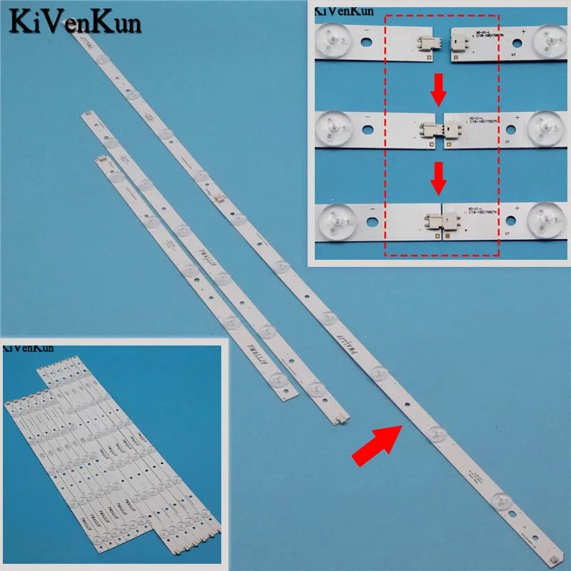 LED Backlight Strips For HITACHI LE50H508 Bars LB-C500F13-E2-L-G1-LD5/LD6 50C2000 50C2080  LB50010 V1 V2 Bands For Dexp 50PA7100