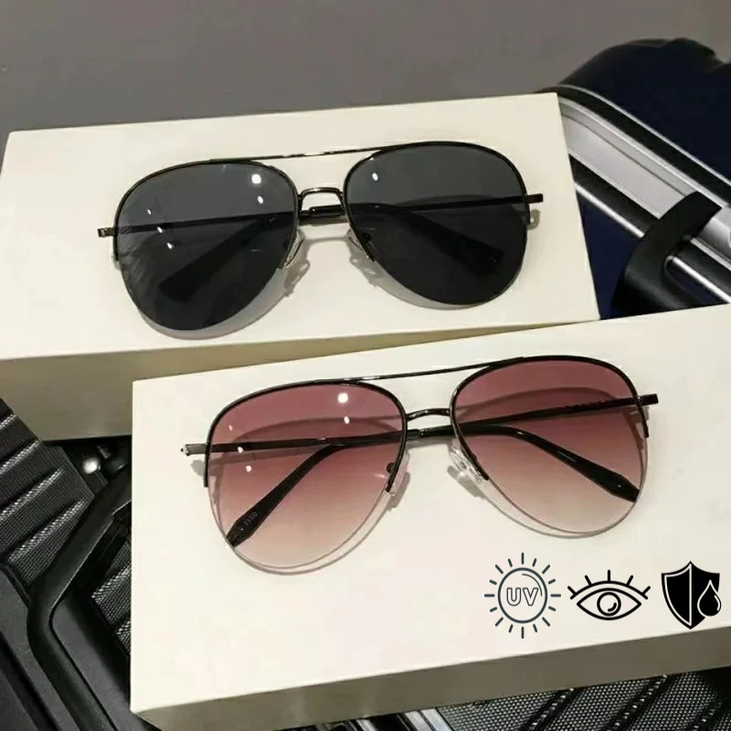 Sonnenbrille für Herren, Luxus-Markendesigner, UV400-Schutz, Outdoor-Angelbrille, Klassische Flieger- und Reisebrille