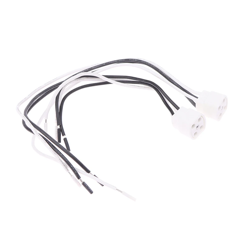 1Pc G10Q Lamp Holder With 25cm Cabl T5 T8 Ring Lamp Plug 4pins G10q Ceramic insulating tube ultraviolet light lamp socket