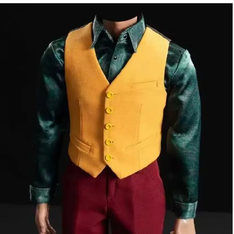 

1/6 Мужская рубашка с принтом солдата, жилет, голова, руки, фиолетовая ветровка, пальто, костюм, модель для 12 дюймов, экшн-фигурка, аксессуар для куклы