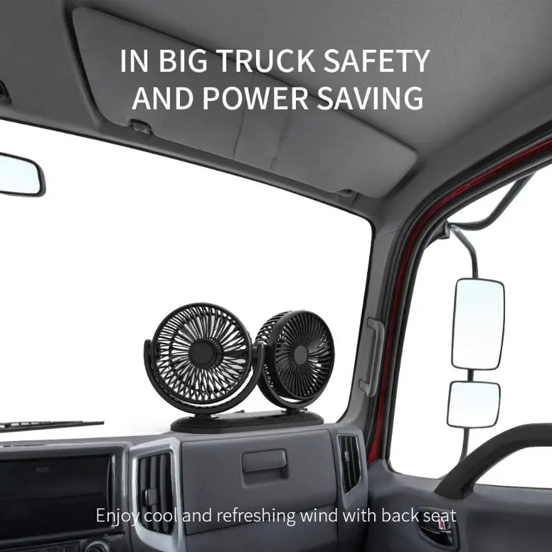 Auto doppia per ventola testa rotazione 360 gradi ventilazione condizionatore d Mini Air Coo