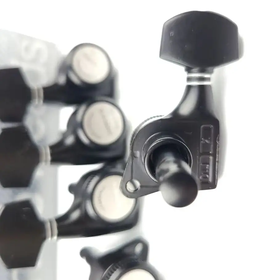 1 Set Guitar Locking Tuners Electric Guitar Machine Heads Tuners Lock String Tuning Pegs Black 【Made in Korea】