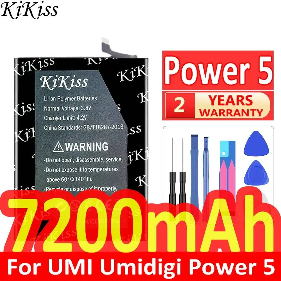 For Umidigi Umi Power 5 Mobile Phone Battery 7200mAh Durable High-Efficiency