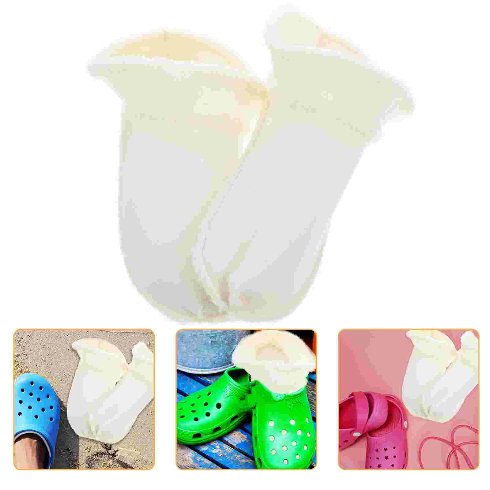 Lining Thickened Soft Plush Covers Women's Waterproof Shoe Thermal Socks Slipper Foot Inserts for