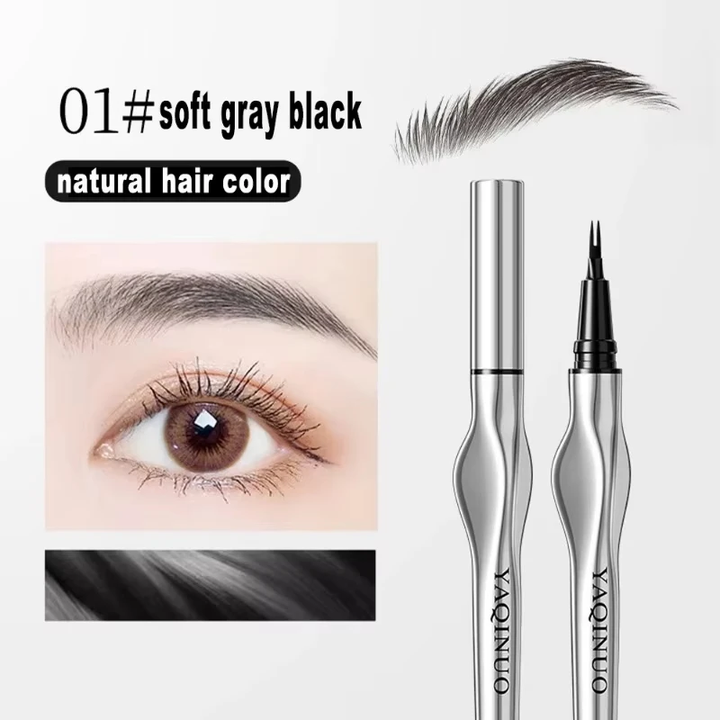 2 Punkte Augenbrauenstift Langlebig Einfach Zu Greifen Augenbraue Tattoo Wasserdicht Dünne Flüssigkeit Liegen Seidenraupe Stirn Stift Koreanische Make-Up neue