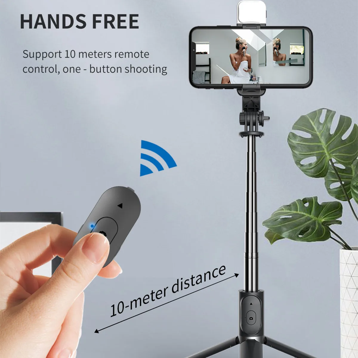 FANGTUOSI-신제품 긴 무선 블루투스 호환 셀카봉, 접이식 미니 삼각대 셔터 원격 제어 Ios 안드로이드 핫