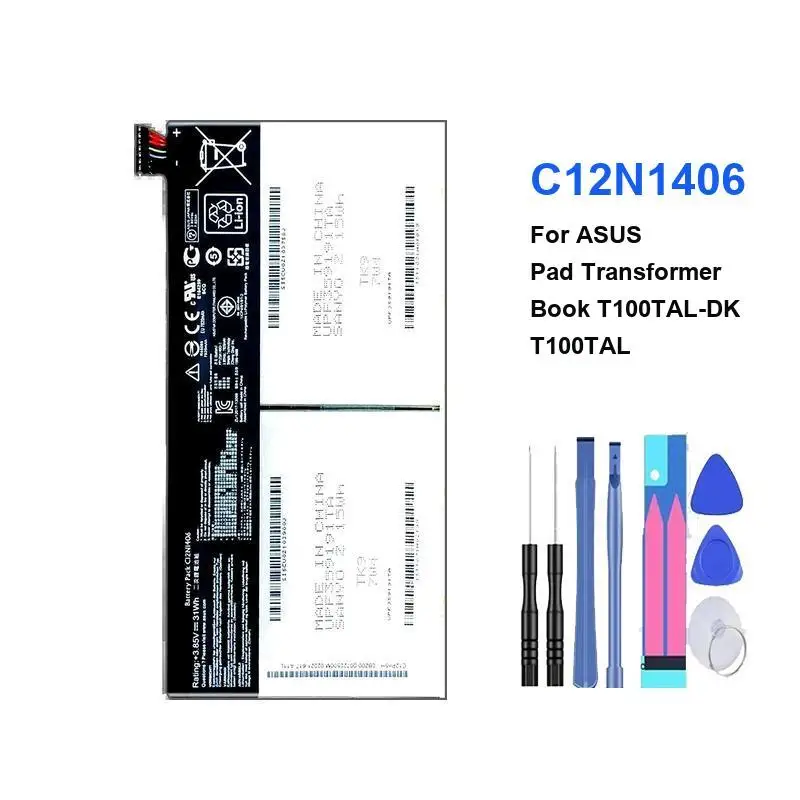 7820MahTablet Battery For Asus Transformer Book T100TAL-DK T100TAL Portable C12N1406 Robust