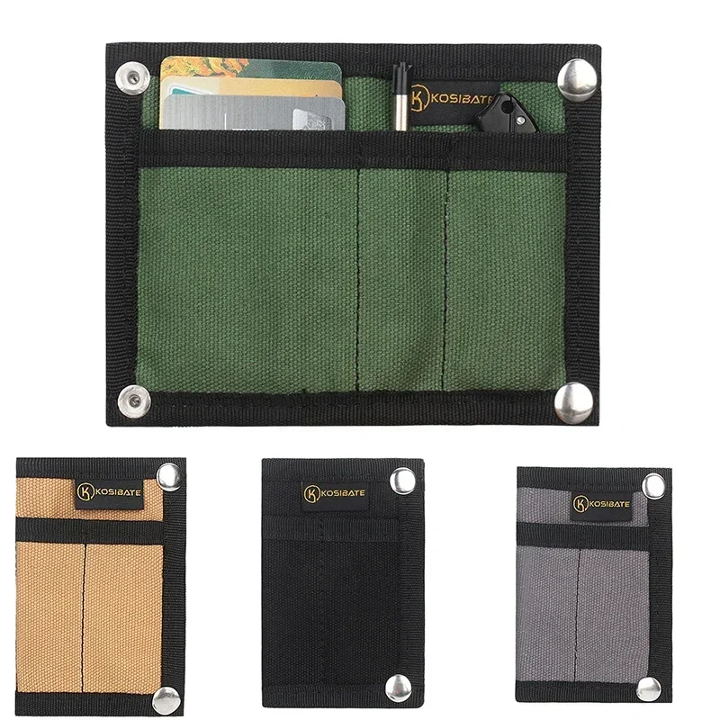 

Компактный чехол EDC с 3 отдельными карманами — тонкий нейлоновый органайзер для фонарика, ручки, карточек и предметов, легкий тактический ежедневный чехол