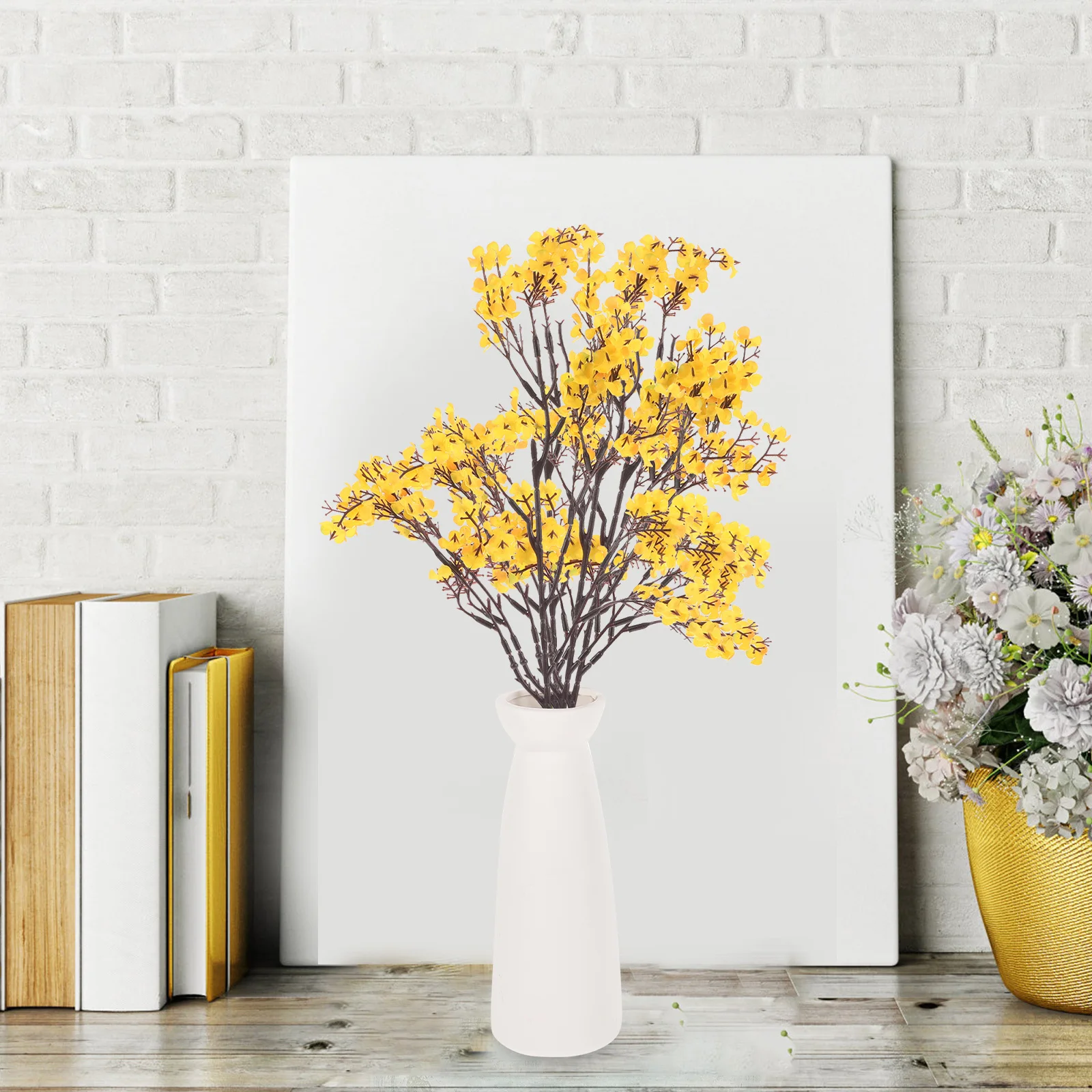 

24Pcs Fall Artificial Flowers Realistic Cloth Material Bulk Floral Branches for Indoor Outdoor Autumn Home Table Decorations