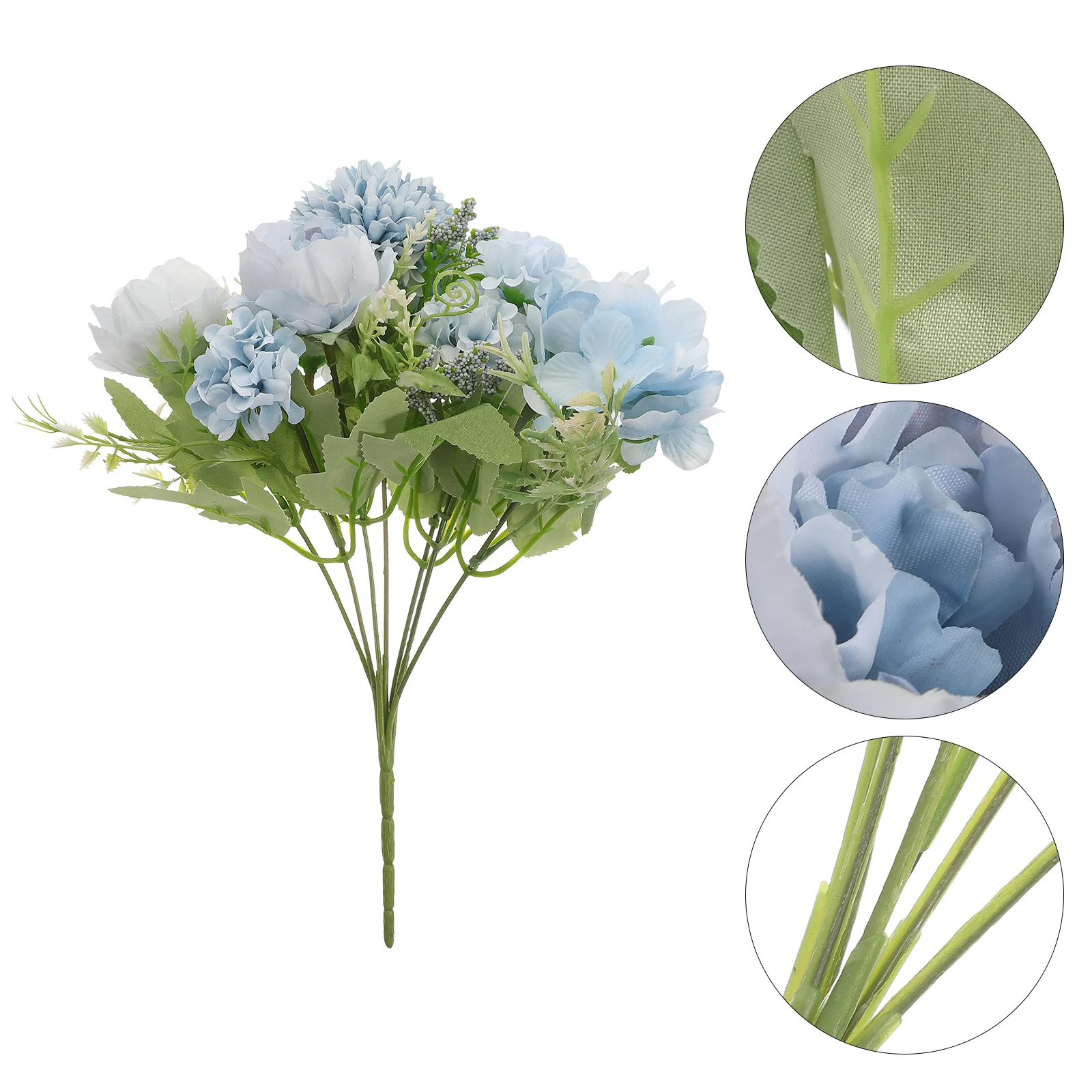 

Artificial Peony Bouquet Flower Decor Flowers Dining Table Heads Faux Floral Bundles