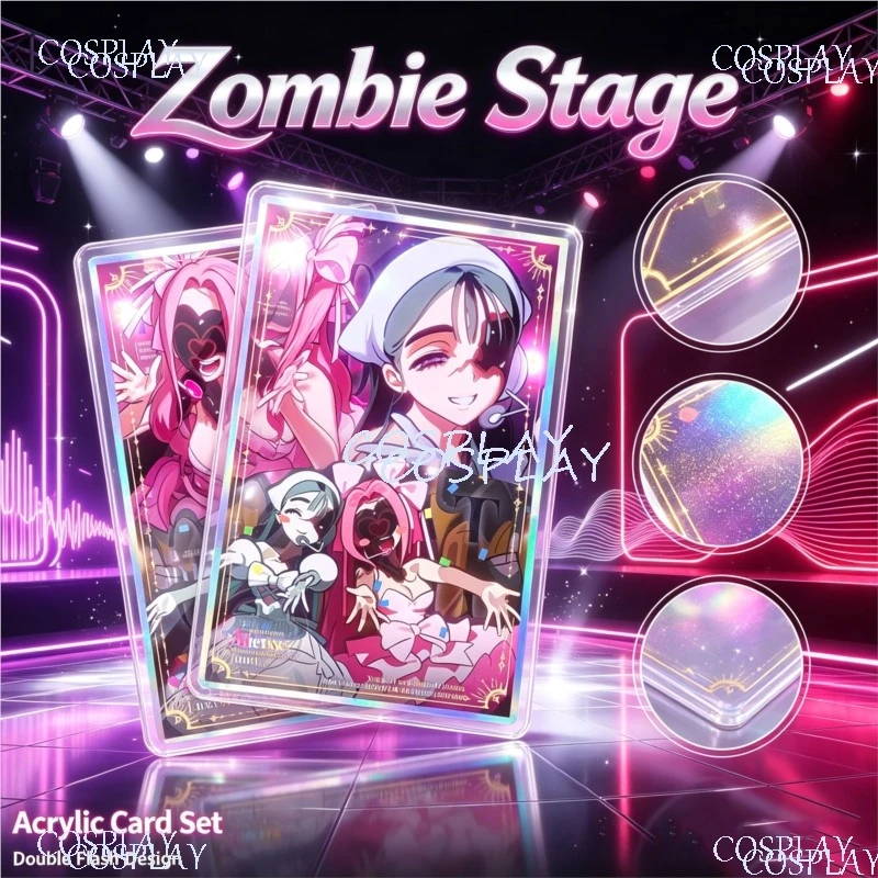 Alien Stage Zombie‑Stage Mizi & Sua Double‑Flash Shikishi Art Board Round‑Edge Art Card Decor for Comic‑Con Fan Gift