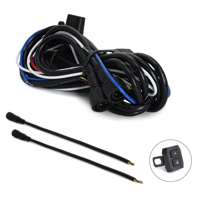 

LED Light Wiring Harness Kit, Spot Lights Wiring On Off Switch Motorcycle High Low Beam Wiring Kit