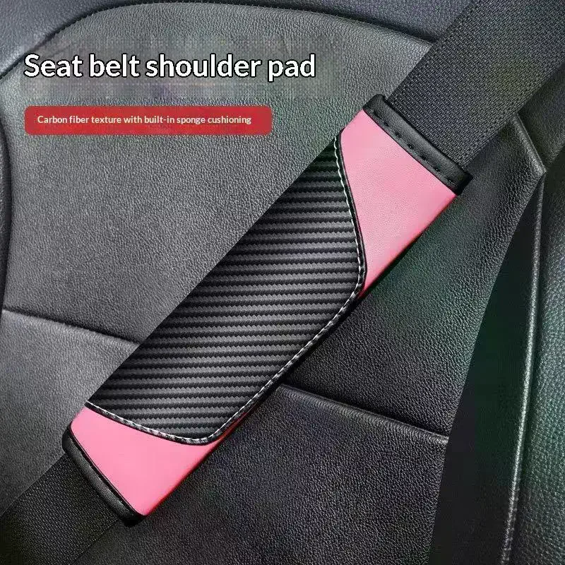 Leather Car Seat Cover - 2Pcs PU Leather Safety Seat Belt