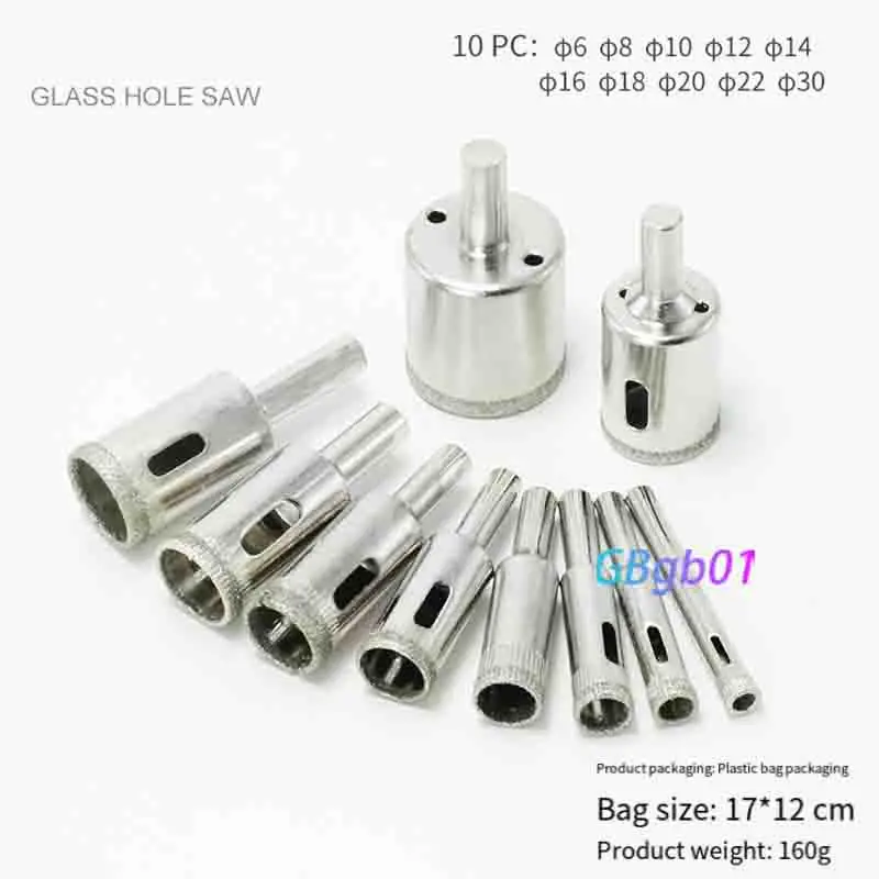 Diamond Grit Drill Bit Set for Glass Hole Cutter Tile Ceramic Reaming Grinding Rounding Tool Precise Drilling No Cracking DIY