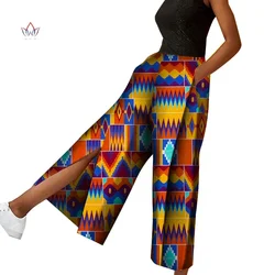 African Wide Legged Trousers African Print Pocket Pant Dashiki Clothing Ankara Cotton Batik Wax Printed Clothing BRW WY5280