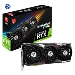 Nvidia-geforce-使用済みグラフィックカード,RTX 3090 Ti,ゲームトリオ,24g,gddr6xメモリ,21 gbps,ビデオ速度,24GB