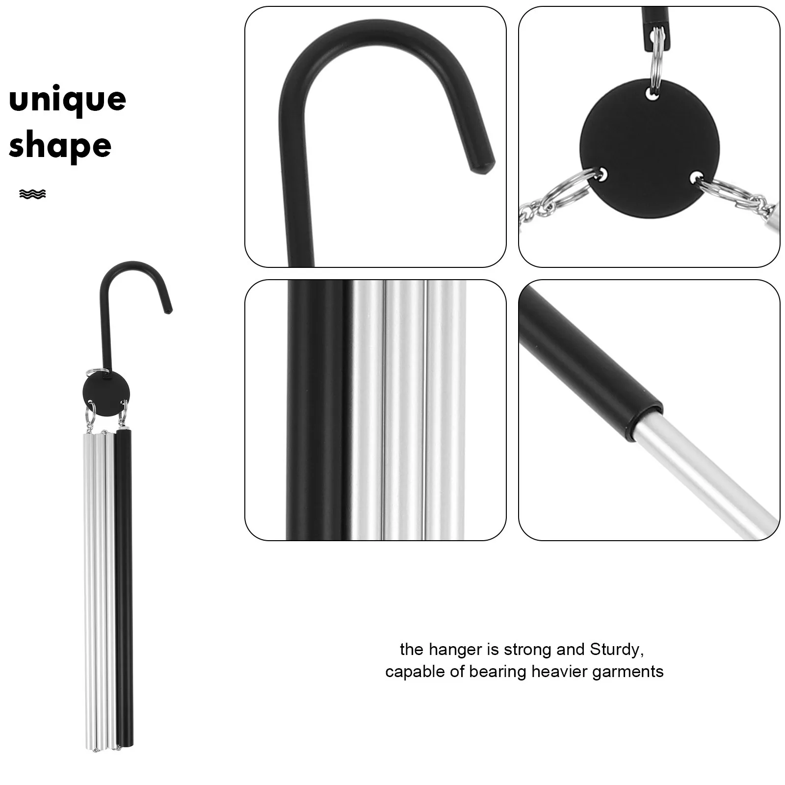 Clothes Hangers Foldable Coat Compact Travel Folding for Cruise Silver Portable