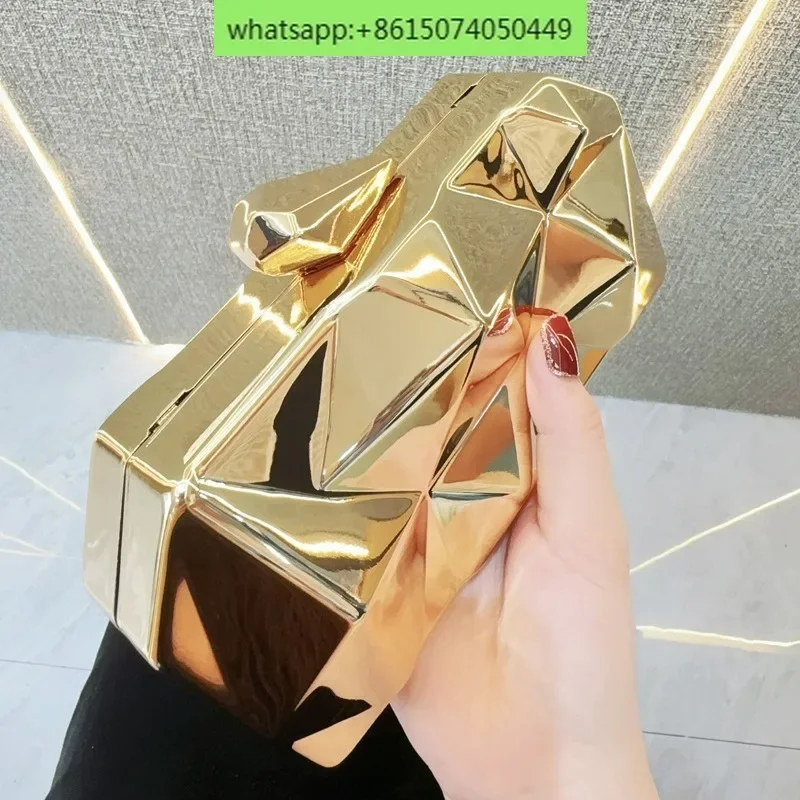 

Acrylic Shiny Face Shining Box Mini Handbag Handbag Banquet Single Shoulder Crossbody Banquet Bag