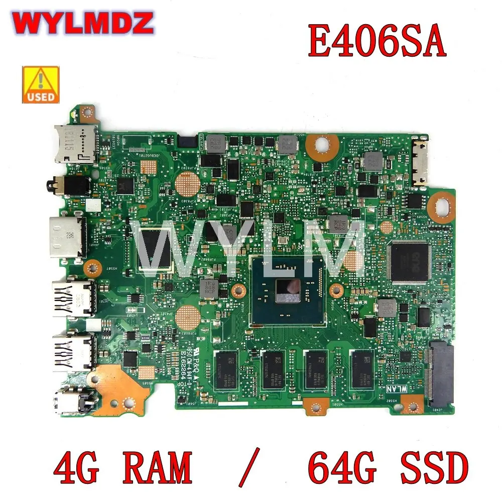 

E406SA N3060/E8000CPU 4G RAM 64G SSD Mainboard For Asus E406S E406SA E406SAS Laptop Motherboard 100% Test OK