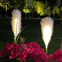 Schilf Solar-Powered LED Lights Outdoor Lawn & Garden Decor Christmas Festive Atmosphere,Lavender Lawn Waterproof Landscape